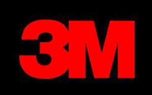 3M logo-300w 3M logo | red text on black background